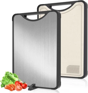 Tagliere in Titanio - Tagliere 2 in 1 Doppia Faccia per Cucina, SGS Fo - Foto 1 di 6