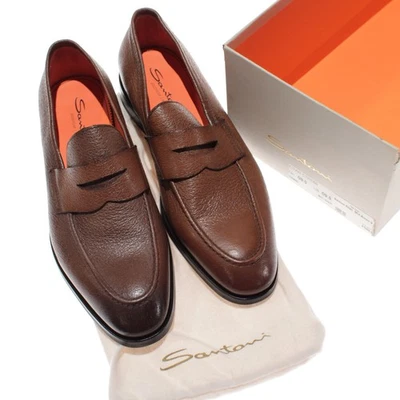 Mocasines Santoni Eitan NWD talla 8,5 (US 9,5) en cuero marrón coñac Foto 1 de 4