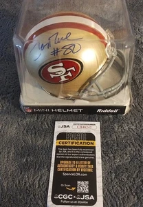 MINI CASCO RETRO FIRMADO POR JERRY RICE SAN FRANCISCO 49ERS #80 CERTIFICADO DE AUTENTICIDAD JSA - Imagen 1 de 2