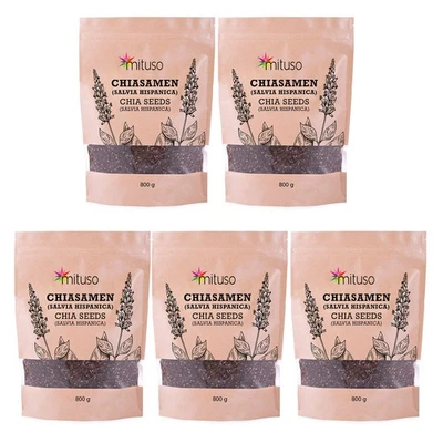 mituso Chia Samen, 4000g, naturbelassen & ohne Gentechnik, ballaststoffreich - Bild 1 von 4