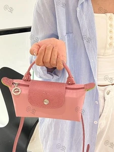 Longchamp Le Pliage XS Sakura Pink Shoulder Mini Bag pouch Outlet - Picture 1 of 9