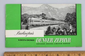 Burlington's Vista Dome Denver Zephyr 1967 folleto Chicago Omaha Lincoln Denver - Imagen 1 de 5