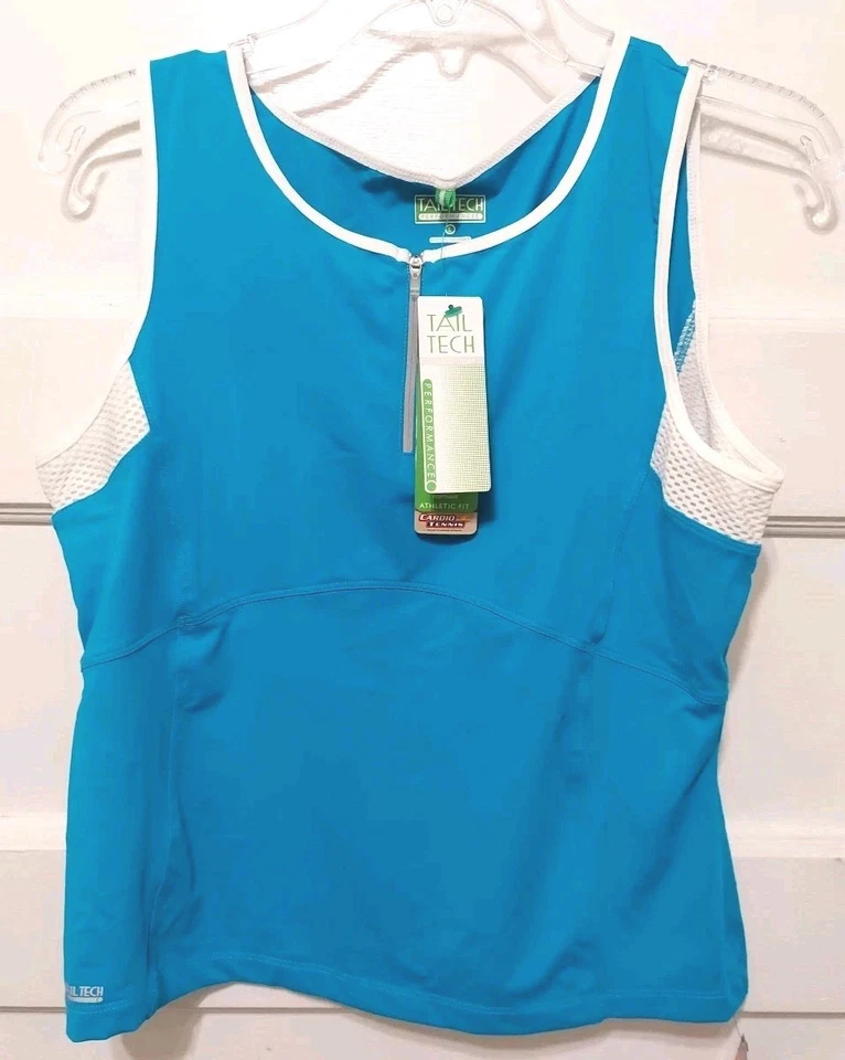 Camiseta sin mangas de tenis azul talla grande Tail Tech Performance para dama nueva con etiquetas Foto 1 de 4