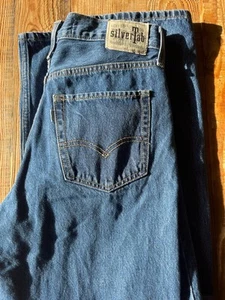 Levis Jeans Mens 30x31 Blue SilverTab 94 Baggy Loose Skater Grunge 90s Y2K - Picture 1 of 7