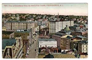 View of Providence from the Roof of the Arcade Rhode Island Postcard RI - Picture 1 of 2