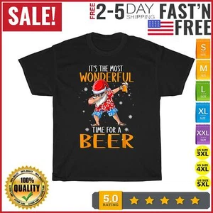Christmas In July Santa Shirt Hawaiian Funny Wonderful Beer T Shirt Men Women - Picture 1 of 9