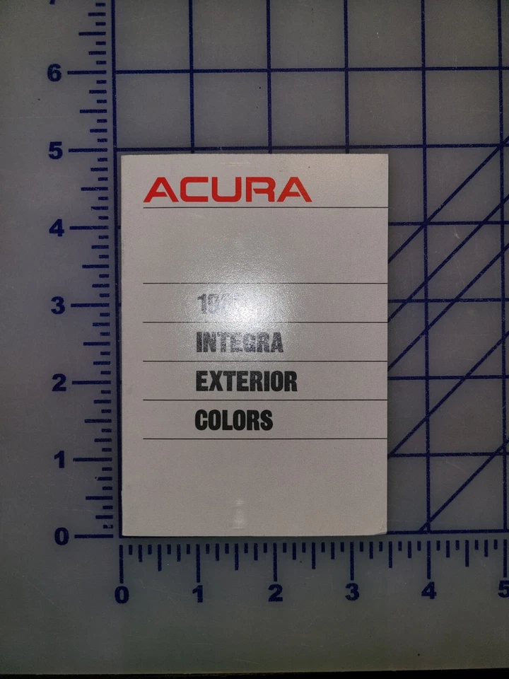 Carpeta de folletos Acura Integra 1989 selector de color  Foto 1 de 1