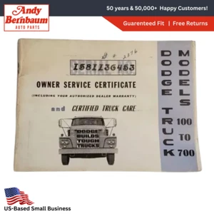 Dodge Camion 100-700 Operatori Proprietari Cura Garanzia & Istruzioni Manuale - Foto 1 di 5