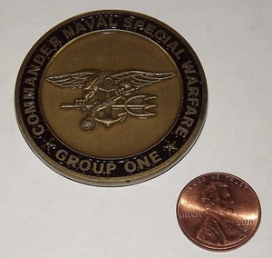Challenge Coin - Commander Naval Special Warfare Group One - Quiet Professionals - Picture 1 of 2