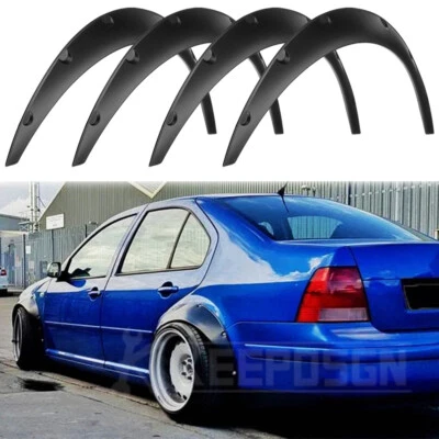 Arcos de rueda flexibles para coche 4X 4,5" guardabarros llamaradas extra anchas para VW Bora 2005-2010 Foto 1 de 4