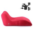 Inflatable Living Room ChairFoldable Indoor LoungeChair Air Pump PVC Flocked Red