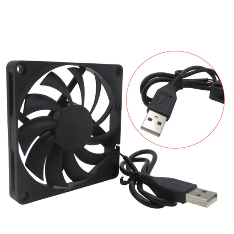 Router Cooling Fan Rack TV Box Wireless Router Cooling USB 5V 80mm Cat Radiator - Image 1 of 4