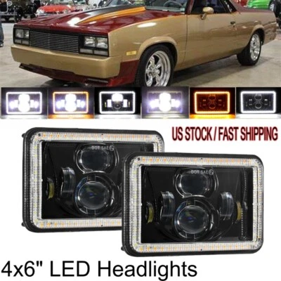 Пара светодиодных фар для Isuzu FTR FVR FRR NQR NPR FSR 4x6 дюймов дневные ходовые огни сигнал поворота - Изображение 1 из 4