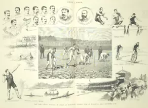 1891 NY Sports Carnival Manhattan Athletic Club grabado una vez a la semana periódico - Imagen 1 de 10