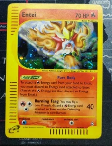 Pokemon Card - Aquapolis Entei Holo H8/H32 LP HYPER RARE - Picture 1 of 7