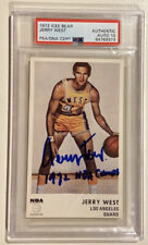 1972-73 Icee Bear JERRY WEST Signed Basketball Card PSA/DNA Auto Grade 10