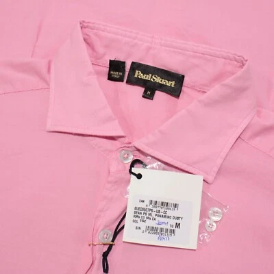 Paul Stuart by Fedeli NWD Casual Button Down Shirt Size M in Pink Cotton Blend - Image 1 of 4