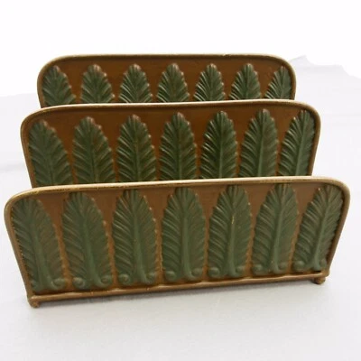 Pier 1 Metal Feather Mail Sorter Holder, Home Office Desk Letter Holder EUC - Image 1 of 4