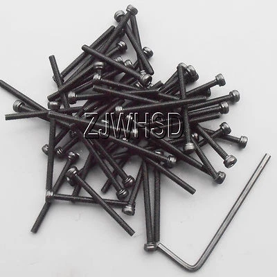 50pcs M2.5 x 30 Allen Hex Socket Cap Head Screw Ultra Hard Alloy Steel Bolt +Key - Image 1 of 2