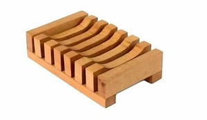 Jabonera de madera soporte para jabón 5,4" X 3,5" hermoso jabonero accesorios de baño - Imagen 1 de 4
