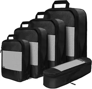 Compression Packing Cubes for Carry-On Travel Bags - Suitcase Organizer Set - Picture 1 of 10