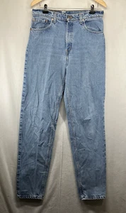 VTG Levis 550 Jeans Mens 34x36 Relaxed Fit Tapered Leg Light Wash USA 90s Denim - Picture 1 of 19