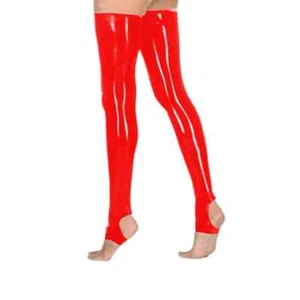 Unisex Sexy Lingerie PVC Stocking Exotic Open Toe Foot Stockings High Tube - Picture 1 of 9