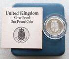 1988 Royal Mint Crowned Royal Shield £1 One Pound Silver Proof Coin Box Coa