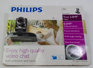 Philips SPC1330NC Black True 2.0MP Face Tracking Clip-On Webcam NEW - Picture 1 of 2
