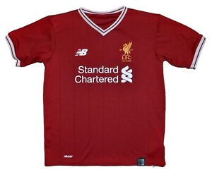 LIVERPOOL 2017/2018 HOME SIGNED FOOTBALL SHIRT JERSEY NEW BALANCE 6-7 YEARS