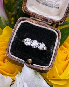 Diamond Three Stone Ring 1.95ct 18ct Yellow Gold - Picture 1 of 5
