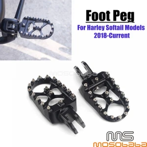 Motorcycle Foot Pegs For Harley Softail Street Bob FXBB Slim Fat Bob 2018-2022 - Foto 1 di 9