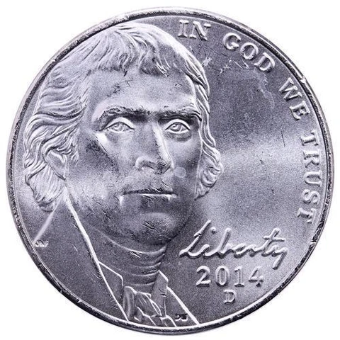 2014 D Jefferson Nickel BU from OBW Bank Roll Cover