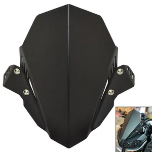 Front Windshield Windscreen Wind Deflector Black For YAMAHA FZ09 MT-09 2017-2020 - Picture 1 of 8