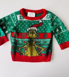 Baby The Grinch Ugly Christmas Sweater Size 0-3 months - Picture 1 of 5