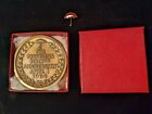 1964 Travelers Insurance Company 100 yr Anniversary Bronze Medal Orig Box + Pin