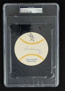1973-83 Don Money Milwaukee Brewers Signed 4" Cut (PSA/DNA Slabbed) - Picture 1 of 1