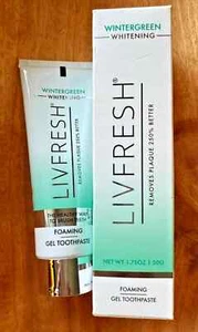 LivFresh Toothpaste Gel, Clinically Proven Remove Plaque Wintergreen Made in USA - Picture 1 of 2