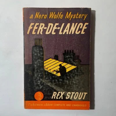 Fer-De-Lance by Rex Stout 1941 Pocket book 112, 1st printing Very Good - Image 1 of 4