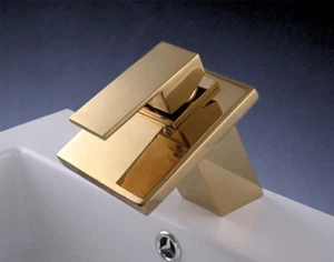 LIMITED GOLD EDITION: DELUXE ARMATUR SEHR EDEL VERGOLDET | WASSERFALL WASSERHAHN - Picture 1 of 1