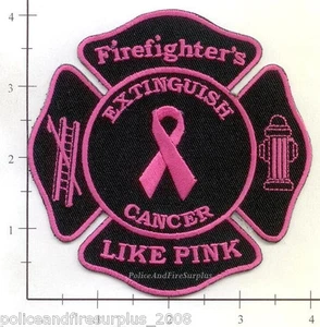 Breast Cancer Awareness - FF's Like Pink Fire Dept Patch   EXTINGUISH CANCER - Picture 1 of 1