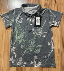 New Kahulae’a Honolulu Hawaii Boys Polo Grey Mint Ki Size 4Y - Picture 1 of 3