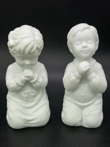 Department 56 Praying Children Winter Silhouette Bisque Porcelain Prayers BN19 - Picture 1 of 18