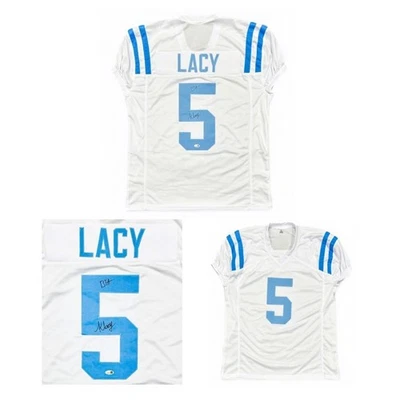 KEWAN LACY SIGNED CUSTOM WHITE JERSEY JSA BTA - Image 1 of 4
