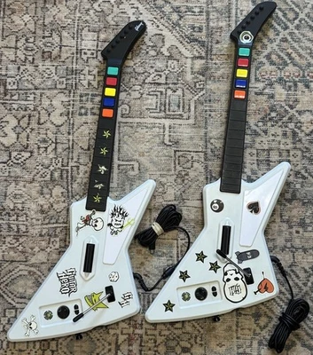 2 Guitar Hero Xbox 360 X-Plorer Xplorer Wired Controller 95055 RedOctane Untestd - Image 1 of 4