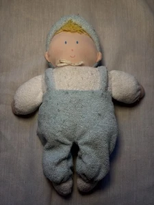 Muñeco de peluche vintage Terrycloth 11” Eden Blue Boy hilo tela de rizo pastel lovey - Imagen 1 de 9