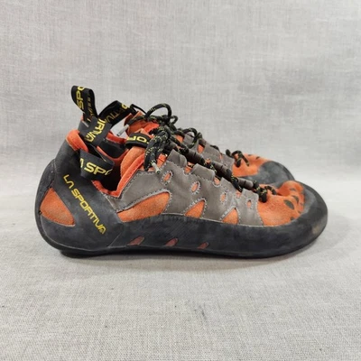 Zapatos de escalada en roca de cuero naranja con cordones La Sportiva Tarantulace para hombre talla 11,5 Foto 1 de 4