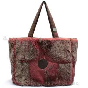 Chanel Rabbit Fur Tote Bag Wine Used - Picture 1 of 11