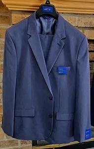 NEW Apt 9 Mens Essential Slim Fit Blue Gray Suit Jacket 48L  - Picture 1 of 7