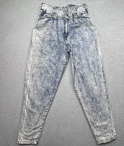 Vintage 80er Acid Wash Denim Damen Jeans Größe 9 Hohe Taille Hergestellt in den USA - Bild 1 von 11